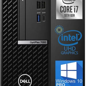 Dell OptiPlex 7080 MT Desktop, Intel Core i7-10700, 4GB RAM, 1TB HDD, 18.5 Monitor