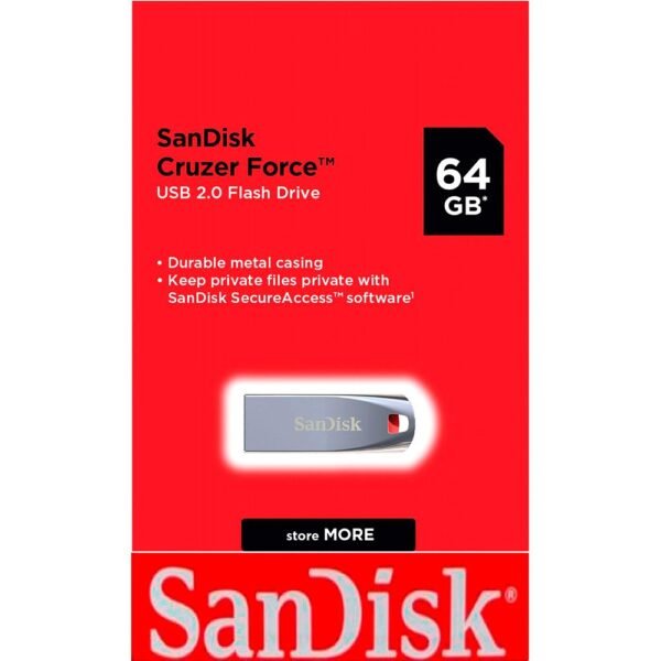 SanDisk Cruzer Force 64GB Flash Disk - Image 2